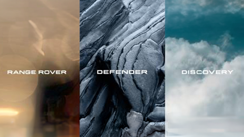 Tre loghi del mondo automobilistico Landrover