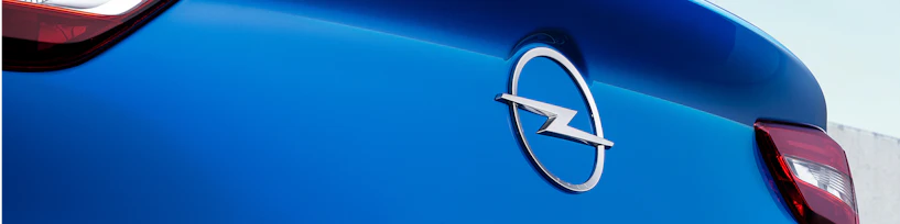 Heck blauer Opel