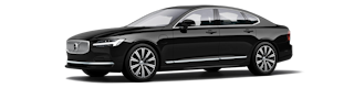 Volvo S90 nera dall'esterno