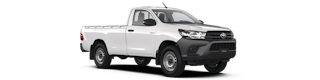 Weisser Toyota Hilux von aussen